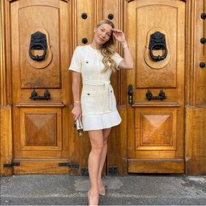 Sandro tweed dress Anna bey style